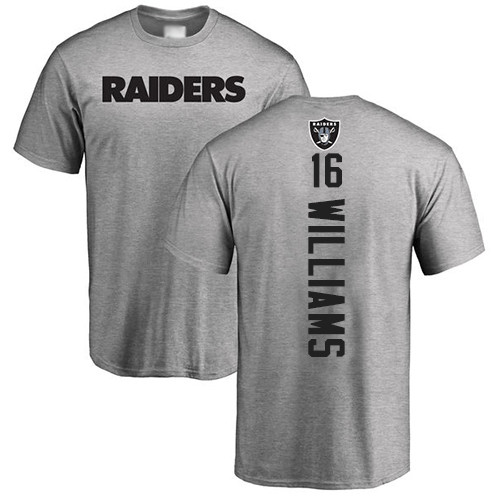 Men Oakland Raiders Ash Tyrell Williams Backer NFL Football #16 T Shirt->nfl t-shirts->Sports Accessory